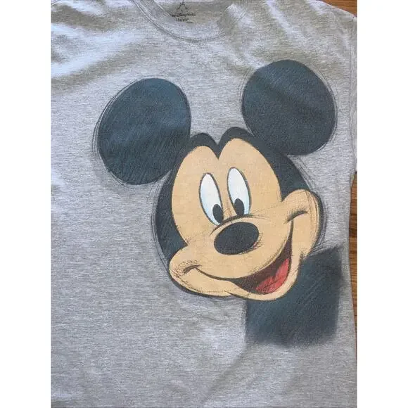 Mickey Mouse Retro T-Shirt Big Print Double-Sided Hanes Size L Walt Disney World - Picture 3 of 8